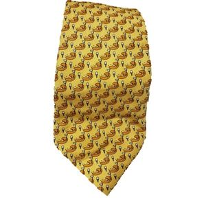 Holland & Sherry Mens Necktie  Silk Golf Theme NWT